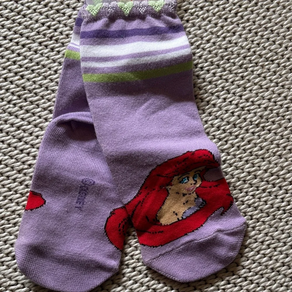 Socks Little Mermaid Ariel girls size M shoe size 11-13 Disneystore